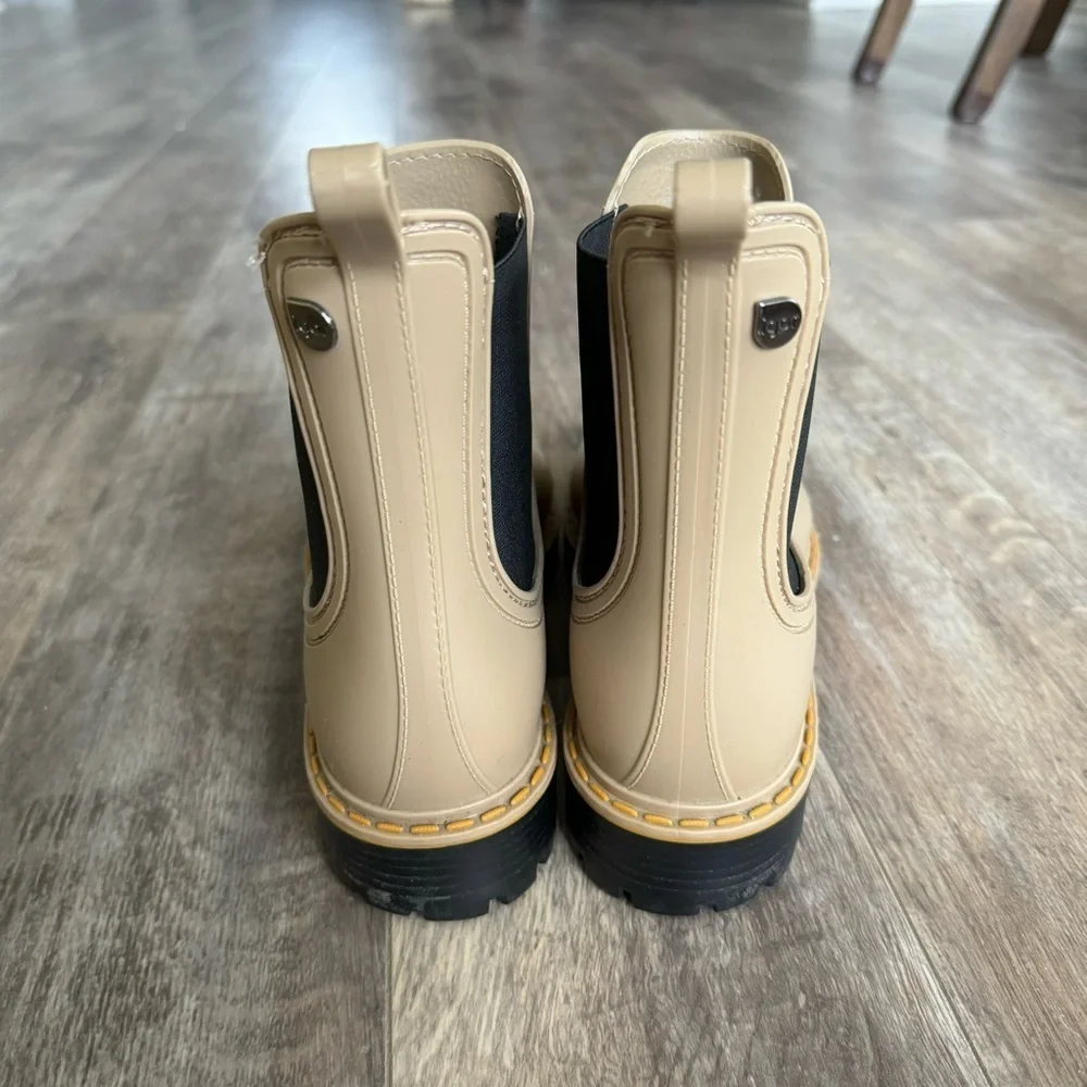 Igor Wellington Tan Combat Rain Boots